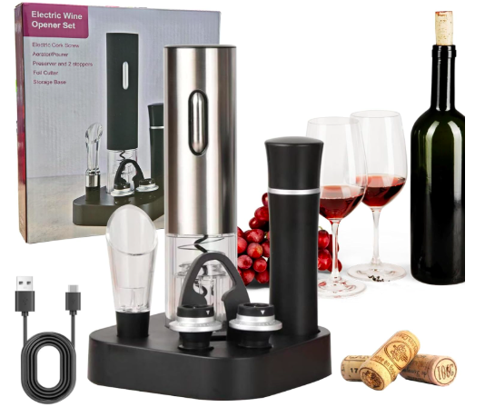 kit abridor de vinho elétrico kit abridor de vinho elétrico