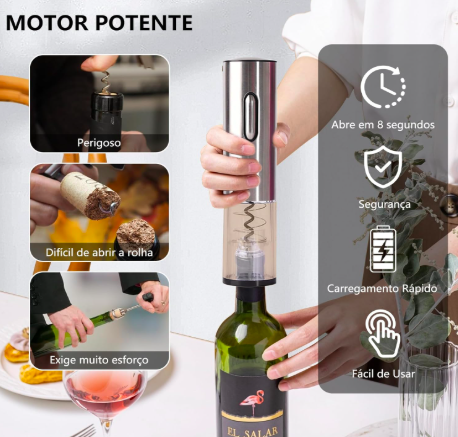 kit abridor de vinho elétrico kit abridor de vinho elétrico