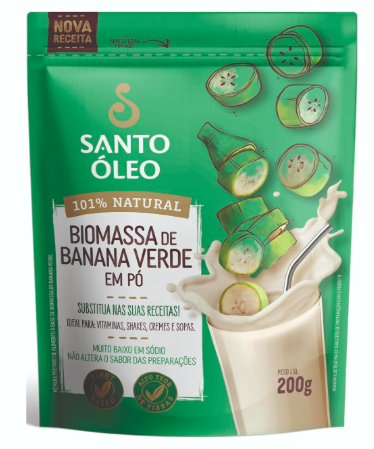 biomassa de banana verde em pó