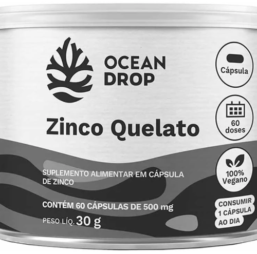 zinco quelato 500mg 60 cápsulas